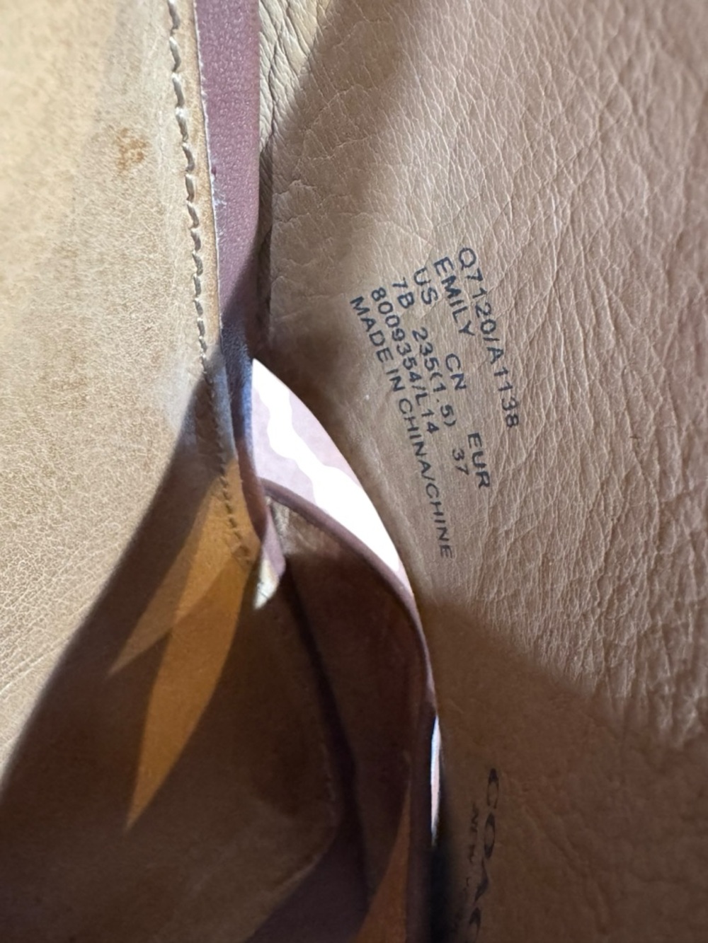 Coach Emily Wedge Slide Sandals in box - Picture 11 of 13